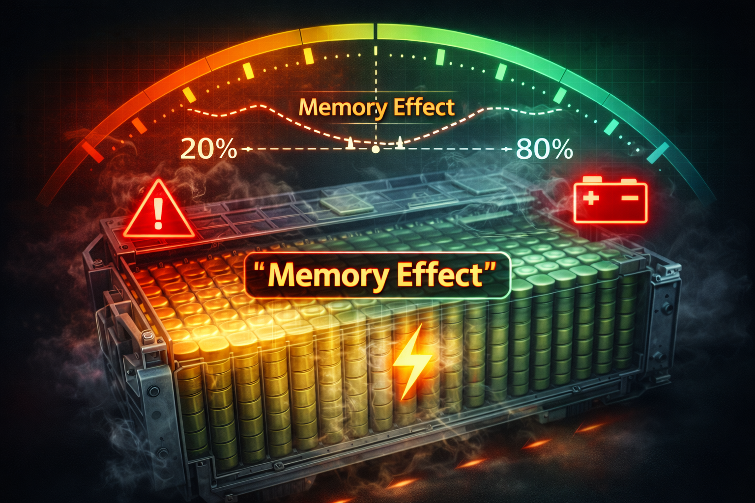 Memory Effect Visualization - How hybrid battery cells lose capacity over time